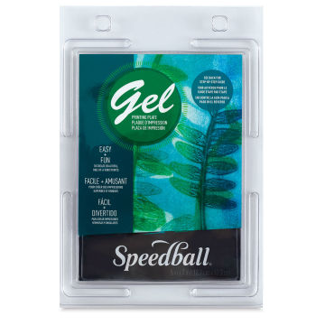 Speedball Gel Printing Plates - Single plate shown in packaging