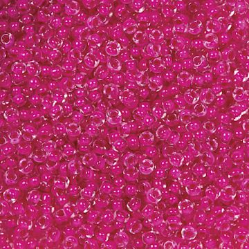 Open in modal - John Bead Terra Intensive Lining Czech Glass Seed Beads - 11/0, Pink