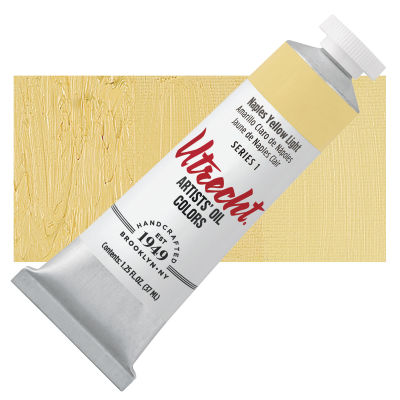 Utrecht Artists' Oil Paint - Naples Yellow Light, 37 ml, Tube with Swatch