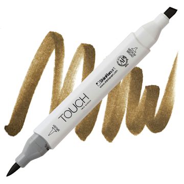 Open in modal - ShinHan Touch Twin Brush Marker - Bronze BR99 marker and swatch
