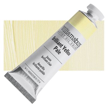 Open in modal - Williamsburg Handmade Oil Paint - Brilliant Yellow Pale, 37 ml tube and swatch