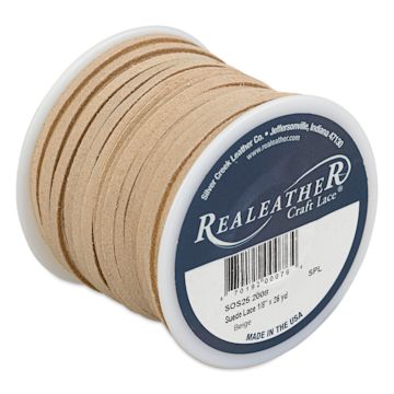 Open in modal - Realeather Suede Lace - 1/8" x 75 ft, Beige
