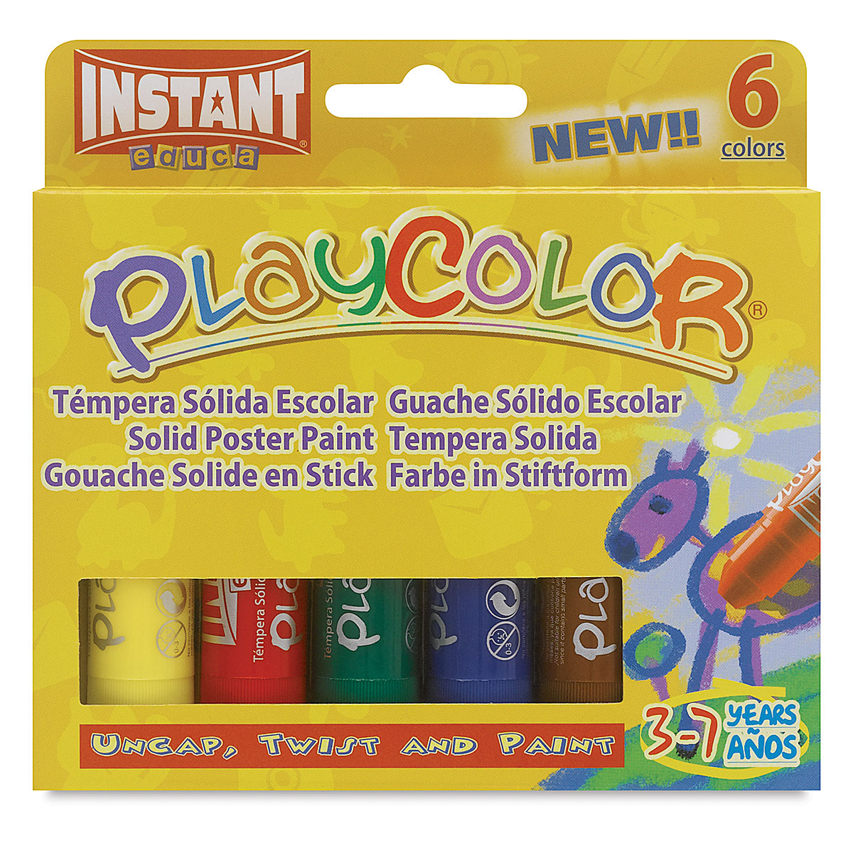 Playkidiz Paint Sticks, 6 Pack, Neon Colors, Twistable Crayon Paint Sticks,  Mess-Free Tempera & Poster Paint, Quick Drying, Great Birthday Gift, Ages  3+ - Toys 4 U