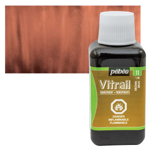 Pebeo Vitrail Paint - Brown, 250 ml bottle