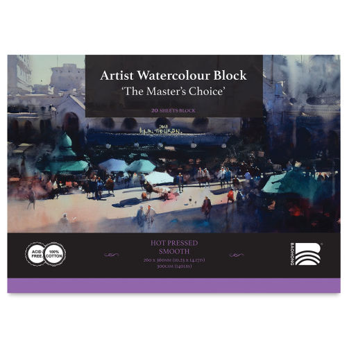 BAOHONG Artists' Watercolor Paper 100% Cotton, 140lb/300gsm, Watercolor  Block, 20 sheets