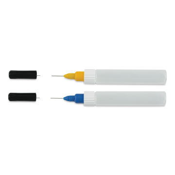 Fineline Empty Applicator Ink Pens - Set of 2, Assorted (with caps off)