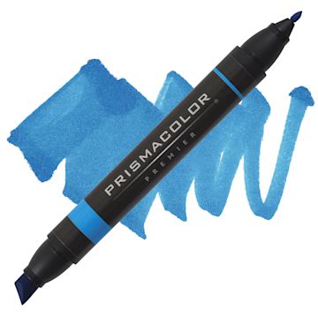 Open in modal - Prismacolor Premier Dual-Ended Art Marker - Copenhagen Blue (marker and swatch)
