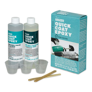 Alumilite Amazing Quick Coat Epoxy - 16 oz, Bottle (Box contents shown with packaging)