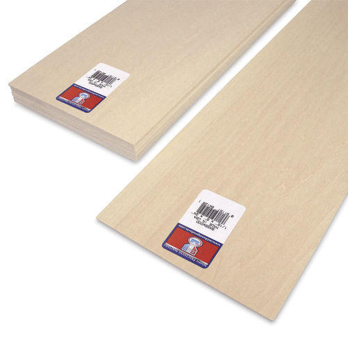 Midwest Basswood Sheets 1/4x4x24 (5) Hobby and Craft Basswood Sheets #4406