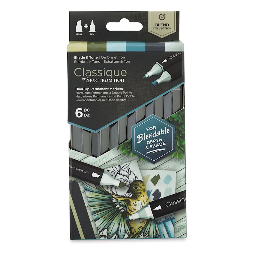 Spectrum Noir Classique Markers Shades and Tones, Set of 6 BLICK