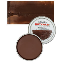 Enkaustikos Hot Cakes Encaustic Wax Paint - Burnt Umber, 45 ml tin