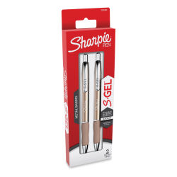 Sharpie S-Gel Pens - Champagne/Black, Pkg of 2, 0.7 mm