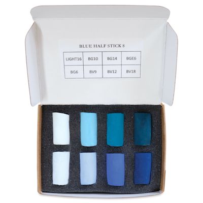 Unison Colour : Soft Pastel : Set Of 8 Half Sticks : Blue - Unison...