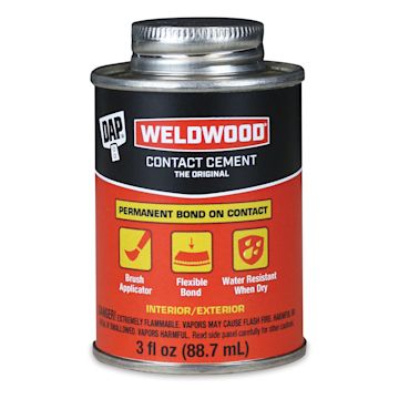 Open in modal - Weldwood Original Contact Cement - Front of 3 oz. Can

