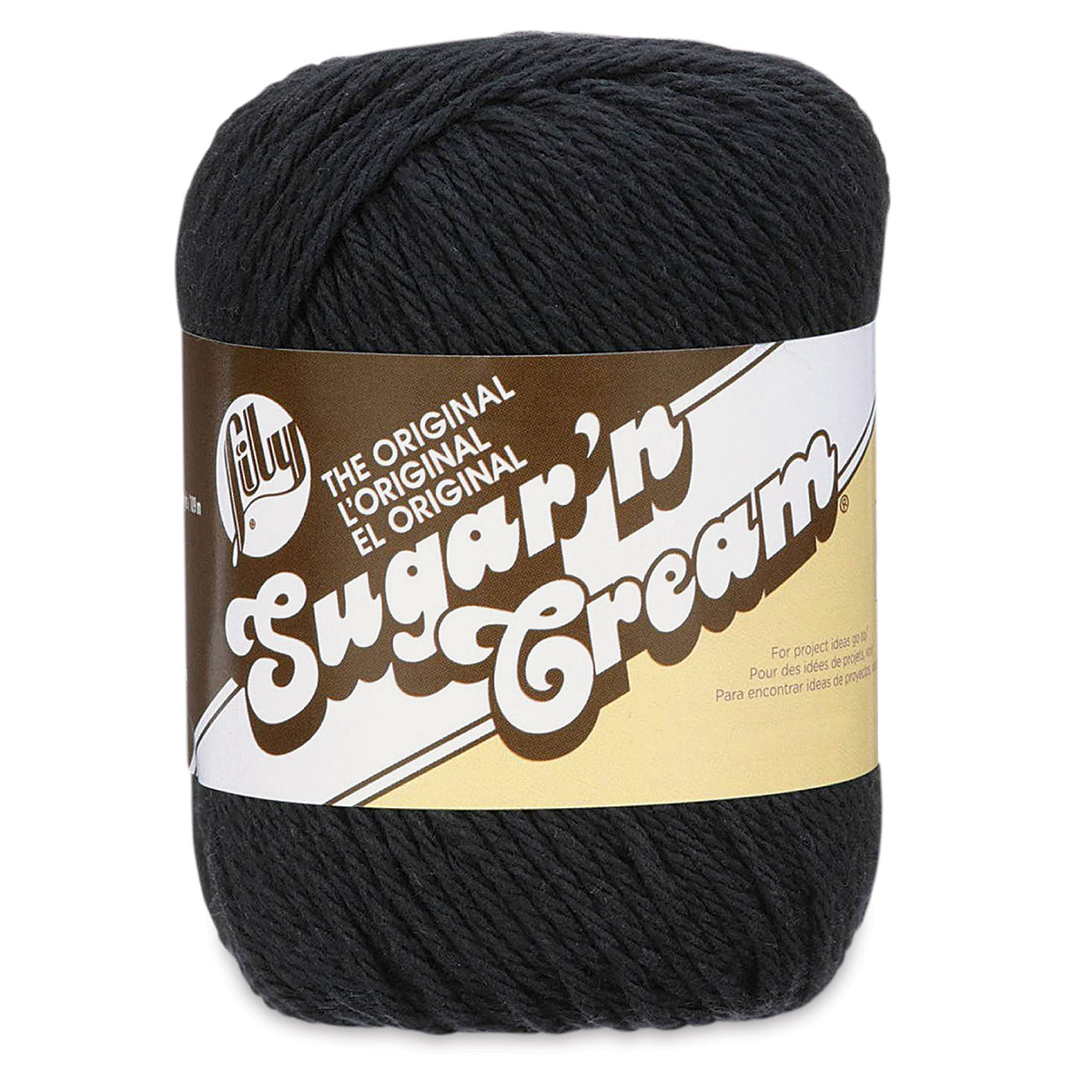 Lily Sugar 'n Cream Yarn Black