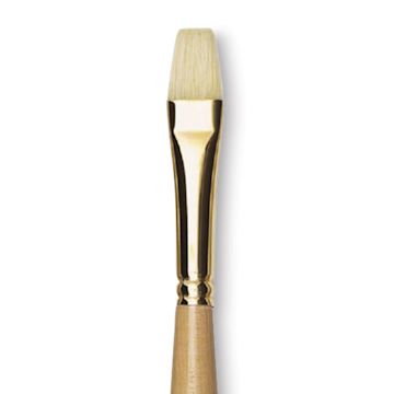 Open in modal - Raphaël D'Artigny Interlocked White Bristle Brush - Bright, Long Handle, Size 12