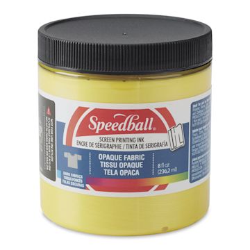 Open in modal - Speedball Fabric Screen Printing Ink - Citrine (Opaque), 8 oz, Jar