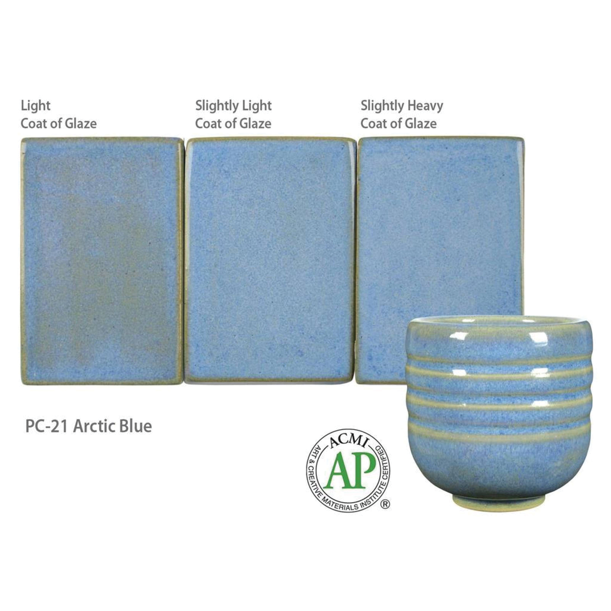 Amaco Potter's Choice Glaze - Pint, Arctic Blue