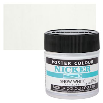 Open in modal - Nicker Poster Colour Paint - Snow White, 40 ml jar and swatch
