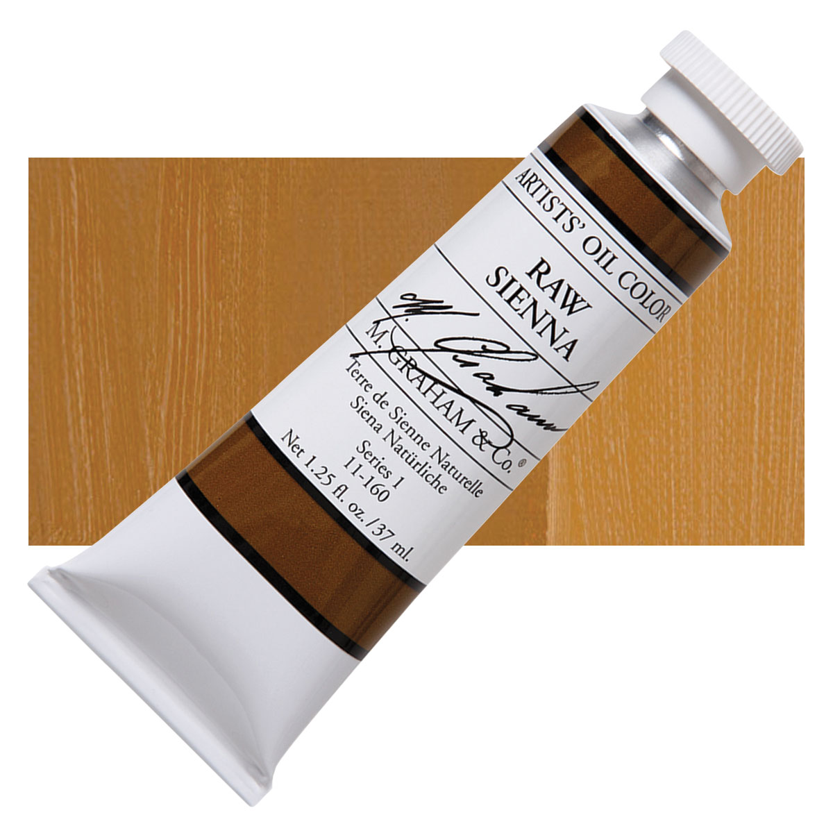 M. Graham Artists' Oil Color - Raw Sienna, 37 ml tube