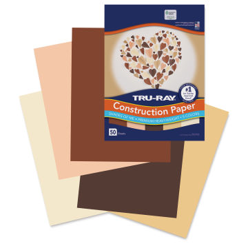 Pacon Tru-Ray Construction Paper - 9" x 12", Shades of Me, 50 Sheets (cover sheet with included paper colors)