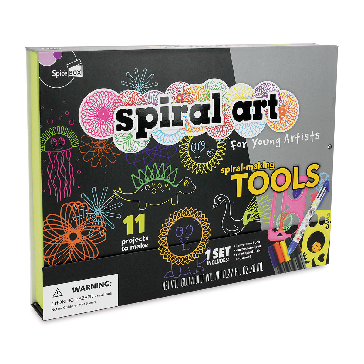 SpiceBox Children's Activity Kits Fun With Neon Spiral Art 