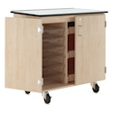 Diversified Spaces Write-n-Roll Cabinet - Maple/Clear