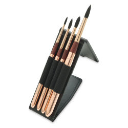 Princeton Neptune Series 4750 Synthetic Squirrel Brushes - Travel Round, Set of 4