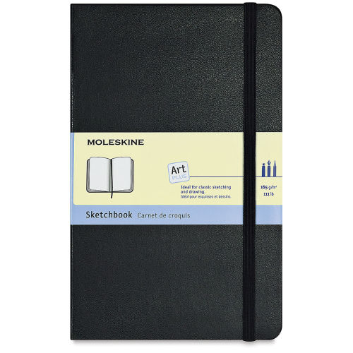 Moleskine Sketchbook - Black, , Large, 8-1/4 x 5