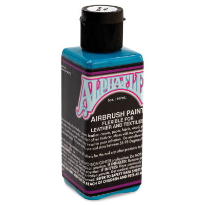 Alpha6 AlphaFlex Airbrush Textile and Leather Paint - Turquoise, 5 oz