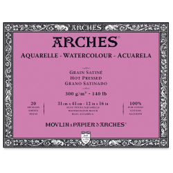 Arches Watercolor Block - 12" x 16", Hot Press, 20 Sheets
