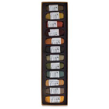 Open in modal - Damp Earth, Set of 12 Pastels in Tray