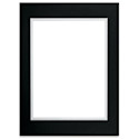 Blick Double Mat - Raven Black / Manor White, (8-1/2