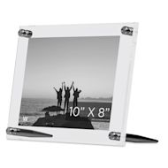 Wexel Art Acrylic Panel Frame - Tabletop, Graphite Hardware, 8" x 10"