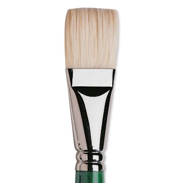 Open in modal - Winsor & Newton Winton Hog Bristle Brush - Bright, Long Handle, Size 14