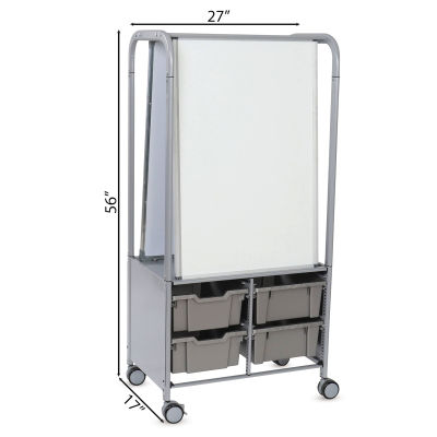 Gratnells MakerHub Cart - Silver with Silver