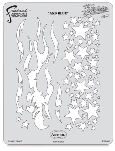 Iwata Artool Freehand Template - Patriotica And Blue | BLICK Art Materials