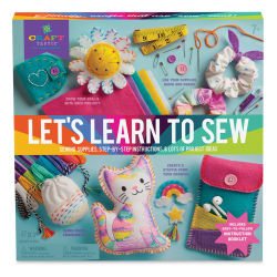 Craft-Tastic Let's Learn To Sew Kit (Front of packaging)