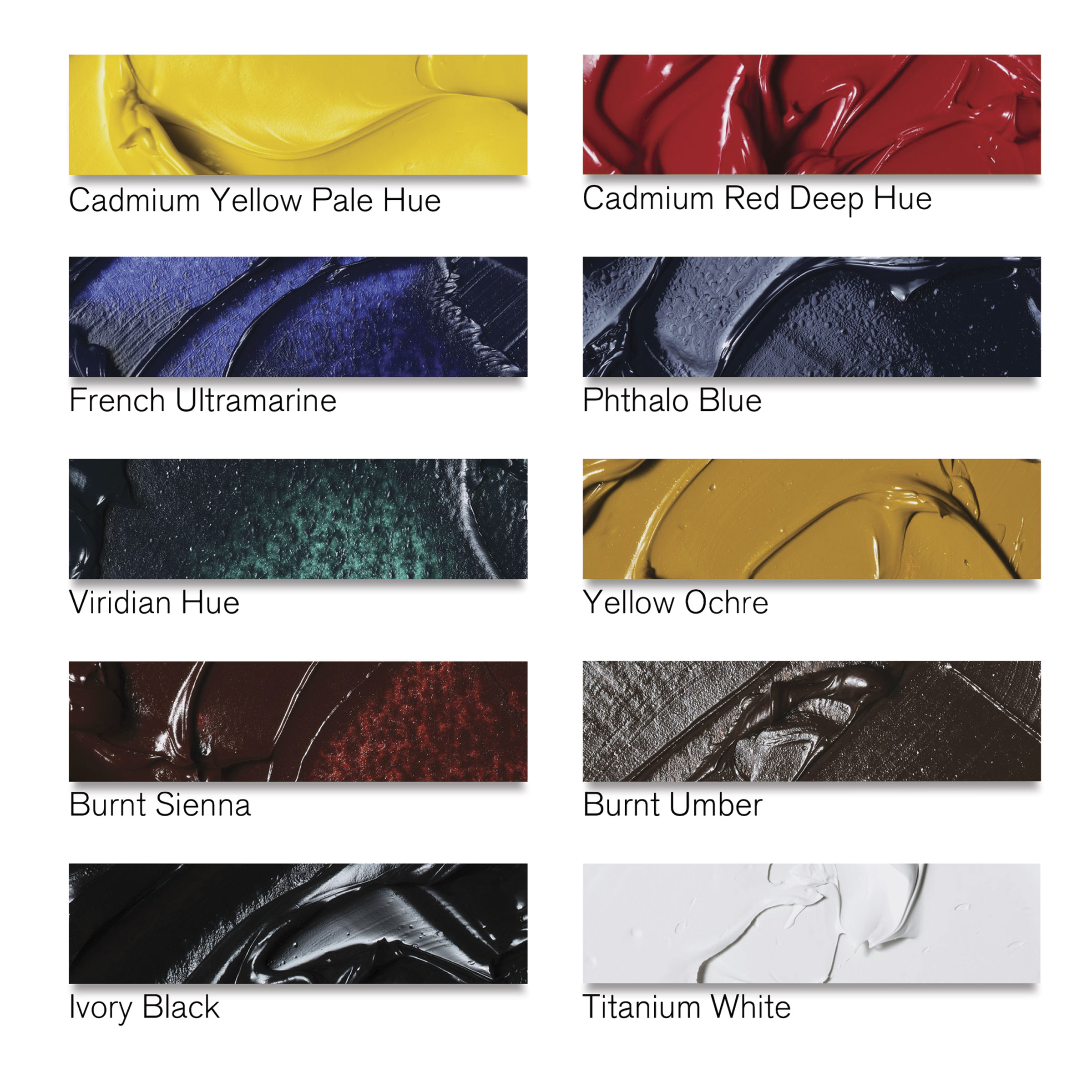 Winsor & Newton Winton Oil Colors - Set of 10 Colors, 21 ml tubes