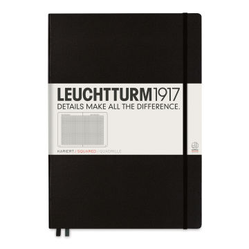 Leuchtturm1917 Squared Hardbound Notebook - Black, Master, 8-3/4" x 12-1/2"