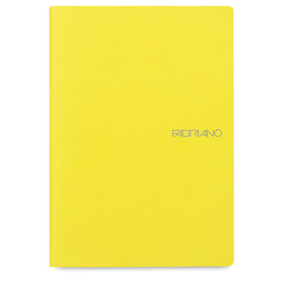 Fabriano EcoQua Notebook - 8.25" × 5.8", Blank, Staplebound, Lemon