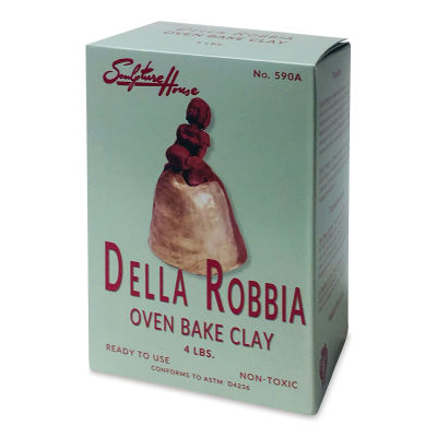 Della Robbia Oven Bake Clay - Angled view of front of 4 lb package