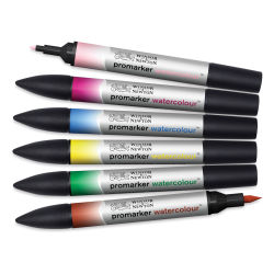 Winsor & Newton Promarker Watercolor Markers - Floral Colors, Set of 6