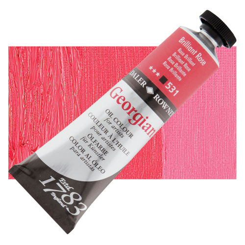 Daler-Rowney Georgian Oil Color - Brilliant Rose, 38 ml tube