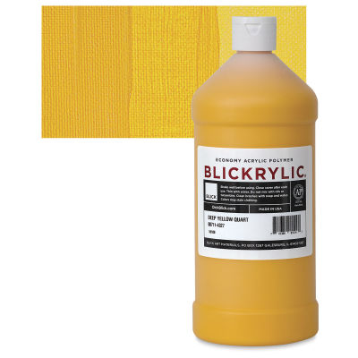 Blickrylic Student Acrylics - Deep Yellow, Quart
