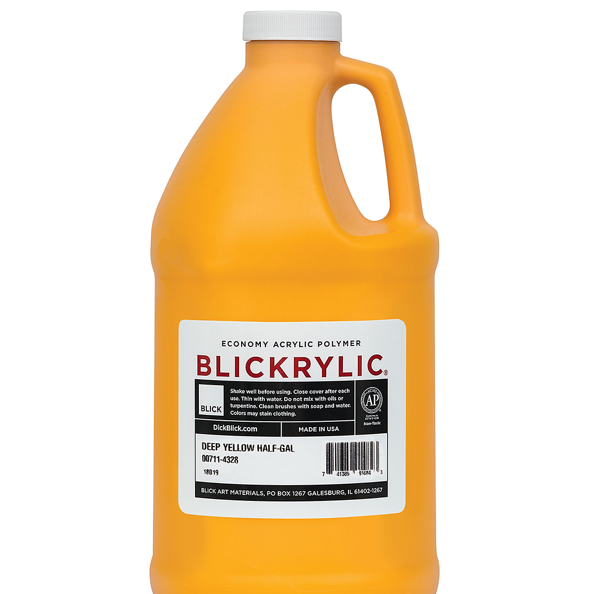 Blickrylic Student Acrylics - Deep Yellow, Half Gallon