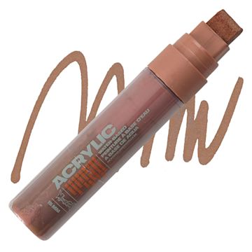 Open in modal - Montana Acrylic Marker - 15 mm, Matte Copper marker and swatch