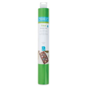 Open in modal - Cricut Removable Premium Vinyl - Bright Green, 12" x 48", front of the packaging