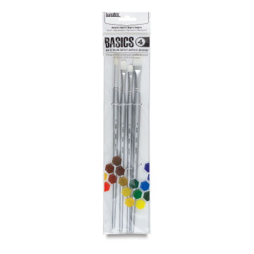 Liquitex Basics Synthetic Brushes - Set of 4 in package