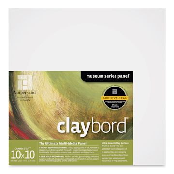 Open in modal - Ampersand Claybord - 10'' x 10'', 3/4'' Cradled